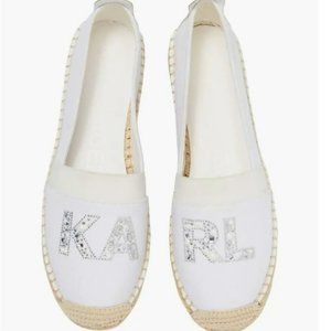 Karl Lagerfeld White Espadrilles